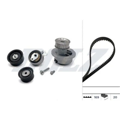 Afbeelding van DOLZ KD065 Waterpomp + Distributieriem Set 169 OPEL: Astra F CC, Corsa B Hatchback, Saloon