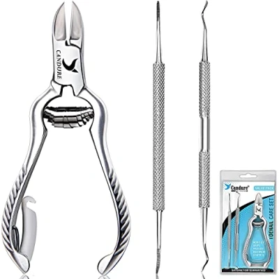 Afbeelding van Candure Nagelknipper Kniptang Beparatie voor dikke en ingegroeide teennagels, Podologie instrumenten met teen Nagelvijl