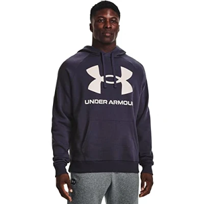 Afbeelding van Under Armour Rival BIG LOGO Sweater, Heren, Maat: Medium, Tempered steel onyx white