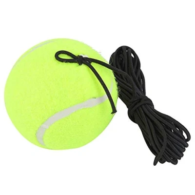 Afbeelding van Tennisbal met trekkoord, tennisbal, set van 4 m elastisch rubber, string voor kinderen, jongeren, praktijk, beginners