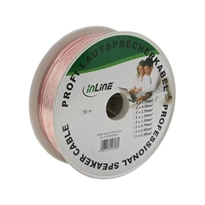 Afbeelding van Luidspreker kabel (CCA) 2x 0,75mm² / transparant 50 meter