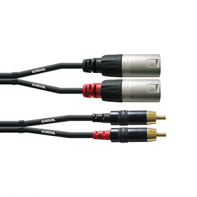 Afbeelding van Cordial 3 m REAN XLR Male/Cinch Adapterkabel