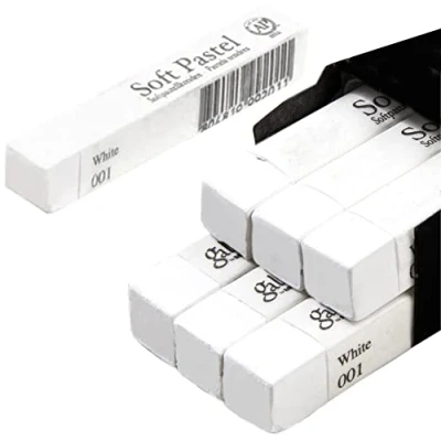 Afbeelding van Set van 6 zachte witte vierkante pastels, professionele pastels voor schetsen, olieverfsticks, kunstpotloden, niet giftig kinderen, studenten, kunstenaars, beginners