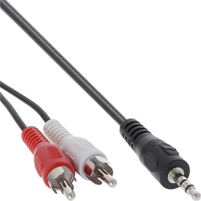 Afbeelding van InLine Cinch/jack kabel (1 m, RCA, 3,5 mm aansluiting (AUX)), Audiokabel