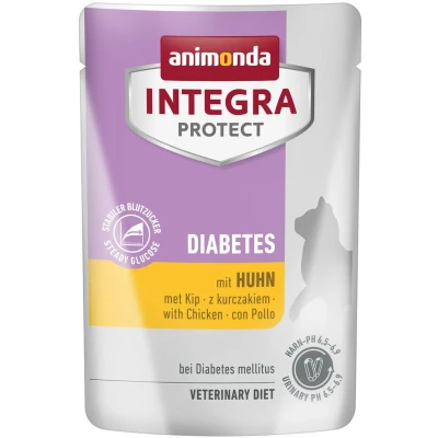 Afbeelding van 24x 85g animonda Integra Protect Adult Diabetes Kip natvoer voor katten