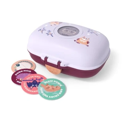 Afbeelding van Monbento Gram Owly mini snackbox MB purple Bpavrij