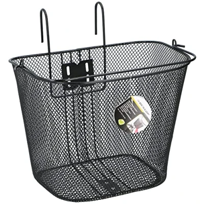 Afbeelding van Dunlop Fietsmand 22 liter zwart metaal met haken
