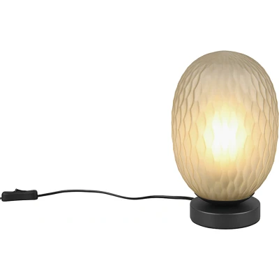 Afbeelding van Facette tafellamp, groen, hoogte 29 cm, glas, E27