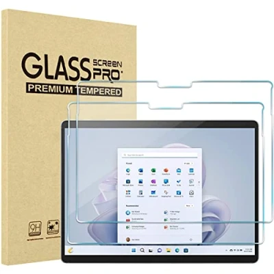 Afbeelding van ProCase displaybeschermfolie voor Microsoft Surface Pro 11/Pro 10 2024/Pro 9 2022 13&quot; hardheidsgraad 9H gehard glas Pro10 9, hardheid, 2 stuks