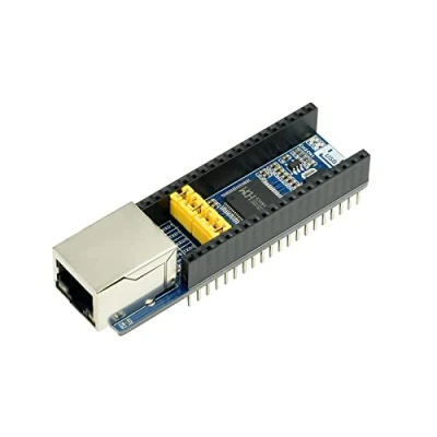 Afbeelding van Waveshare Ethernet naar UART Converter voor Raspberry Pi Pico, ondersteunt 2 CH Data Transparante Transmissie, 10/100M Ethernet, Full Duplex Gold Half Communicatie