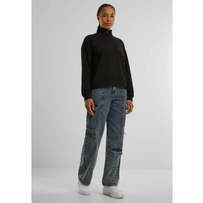 Afbeelding van Urban Classics Light Troyer Sweater, Dames, Maat: XS, Black