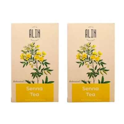 Afbeelding van ALIN natuurlijke thee, senna bladeren, 1 x 20 theezakjes, 100% kruidenthee senabladeren, kruid, bladthee, natuurlijk laxeermiddel voor constipatie