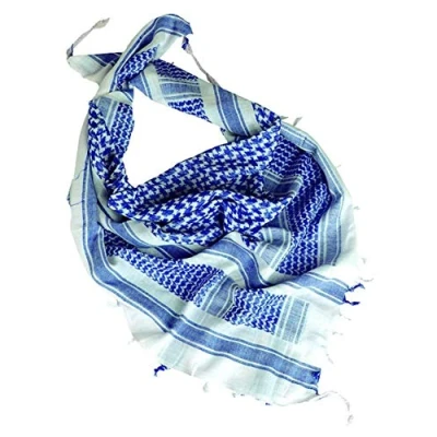 Afbeelding van Mil Tec Sjaal PLO Shemagh, wit/blauw, 110 x cm