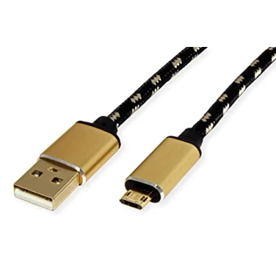Afbeelding van ROLINE GOLD USB 2.0 Kabel, A Male Micro B Male, 0,8 m