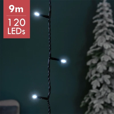 Afbeelding van 9m LED kerstboomverlichting koel wit 120 lampjes Dimbaar