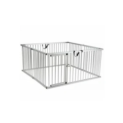 Afbeelding van Aluminium Puppyren Opvouwbaar Binnen en Buiten Hondenren 8 x 80 cm Hoog