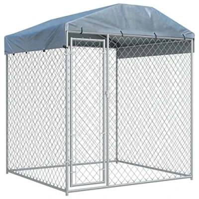 Afbeelding van vidaXL Hondenkennel voor buiten met dak 193x193x225 cm