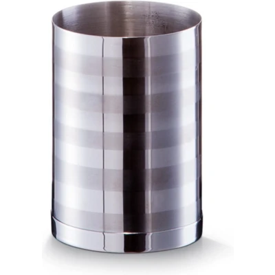 Afbeelding van Zeller tandenborstelhouder rvs streep motief D7 x H10 cm