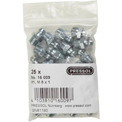 Afbeelding van Pressol Conische smeernippel H1 recht, M 8 x 1 VZ 25 stuk(s)