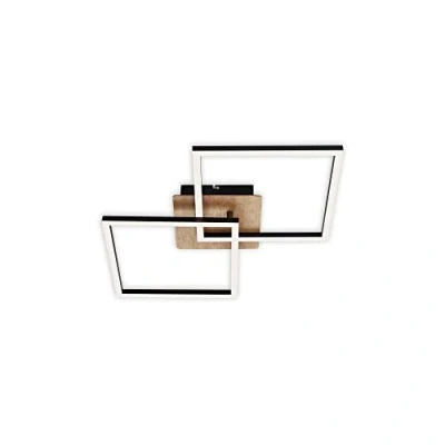 Afbeelding van Briloner Leuchten FRAME LED plafondlamp 3210 014 traploos dimbaar draaibaar warm wit 3000K 24W 1800 lm IP20 20.000 uur 62 x 36,8 7,3 cm