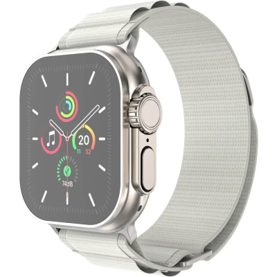 Afbeelding van imoshion Nylon Alpine bandje voor de Apple Watch Series 1 t/m 10 / SE Ultra (2) (44/45/46/49 mm) Sterrenlicht
