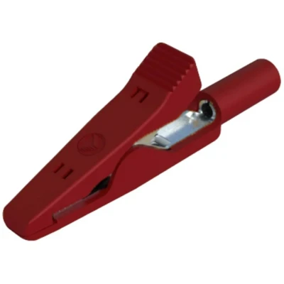 Afbeelding van SKS Hirschmann MA 1 S rt Krokodillenklem Steekaansluiting 2 mm CAT I Rood