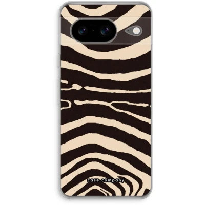 Afbeelding van Case Company® hoesje geschikt voor Google Pixel 8 Arizona Zebra Soft Cover Telefoonhoesje Bescherming aan alle Kanten en Schermrand