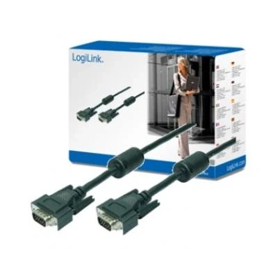 Image de VGA Logilink Cable 2xST black 2x Ferrit Core 15M
