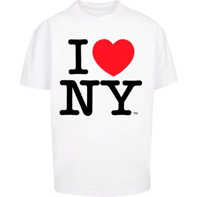 Afbeelding van Merchcode I LOVE NY Oversize Tshirt print, Heren, Maat: XL, White