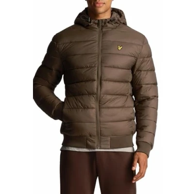 Afbeelding van Lyle &amp; Scott Baffle Jas Donkergroen maat M Heren Tussenjas met Regular fit Pasvorm Suitable Herenkleding