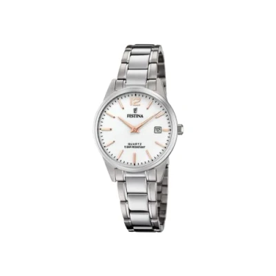 Afbeelding van FESTINA Dameshorloge analoog kwarts met armband van roestvrij staal F20509/2, Wit, middelgroot, klassiek, Klassiek