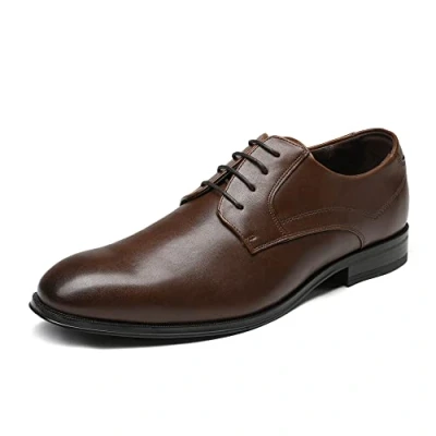 Afbeelding van Bruno Marc derby Oxford heren veters dressing schoen stad kostuum officieel bedrijf urban kleding, Bruin/Donker