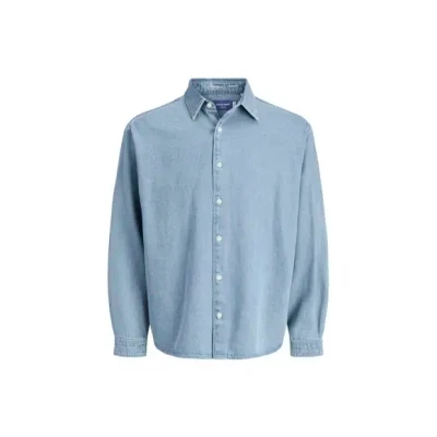 Afbeelding van Jack &amp; Jones Jornorrebro Shirt Overhemd, Heren, Maat: Large, Medium blue denim