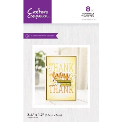 Afbeelding van CC Clearstamp/Snijmal Special Occasion Heartfelt Thank You