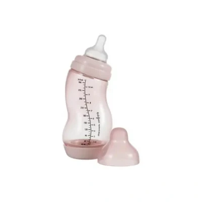Afbeelding van Difrax S Fles Wide Babyfles Roze 0+ maanden 310ml