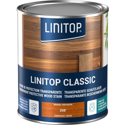 Afbeelding van Linitop Classic beits Decoratieve beschermende Zoete Kers 298 1 L