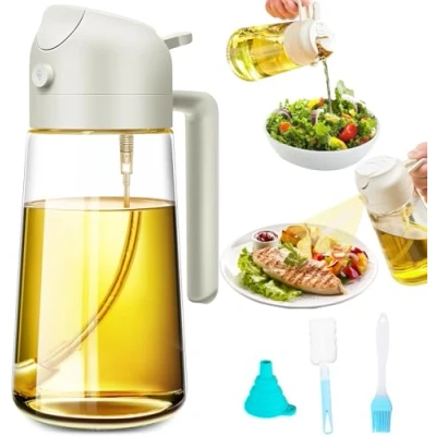 Afbeelding van MAIDETONG Olieverstuiver voor koken, Multifunctionele verstuiver 470 ml, grillen, keuken, airfryer, bakken, salade