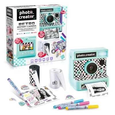 Afbeelding van Canal Toys Retro Instant Print Camera 4 rollen papier waarvan 1 sticker, stiften en stickers CLK 019