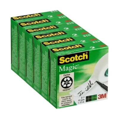 Afbeelding van Scotch Magische tape 6 rollen, 19 mm x 33 m ideaal voor kantoor en school