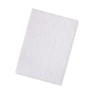 Afbeelding van Schutbladen lederlook 250gr. A4 wit 100 stuks