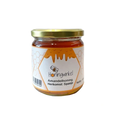 Afbeelding van Amandelhoning 450g uit Spanje Honingwinkel.nl