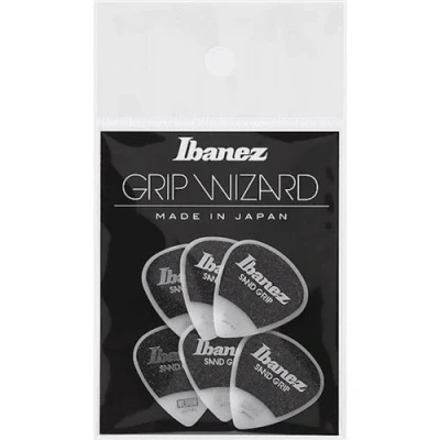 Image de Ibanez PPA16MSGWH 6 médiators Grip Wizard série Sand blanc medium 0,8mm