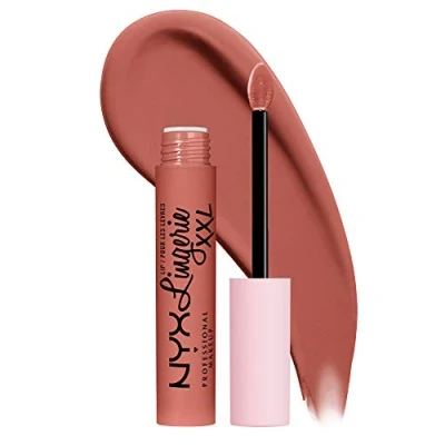 Image de NYX Professional Makeup Rouge à Lèvres Liquide Mat Lip Lingerie XXL, Longue Tenue, Formule Vegan, Sans transfert, Teinte : Turn On (02)