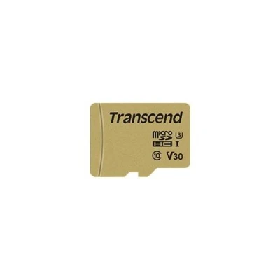 Image de Transcend 500S Carte mémoire flash (adaptateur microSDHC SD inclus(e)) 16 Go Video Class V30 / UHS I U3 Class10 micro SDHC