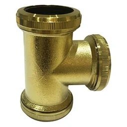Afbeelding van Riko Koppel teestuk 32mm tbv vloerbuis geborsteld messing