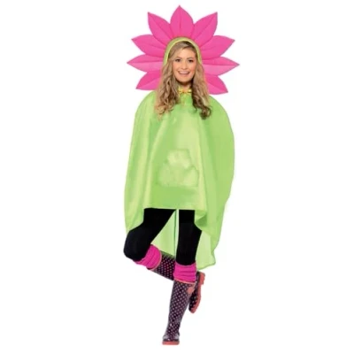 Afbeelding van &quot;Poncho bloem voor volwassenen Verkleedkleding One size&quot;