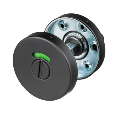 Afbeelding van Ostiumhome® Bobbio WC Slot Mat Zwart op Rond Rozet