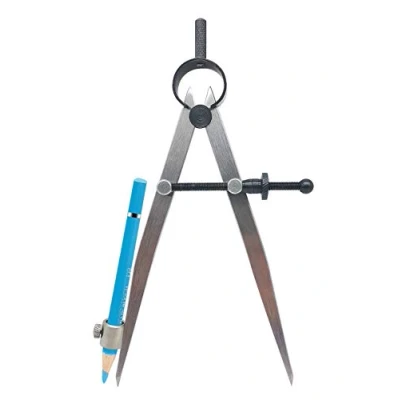 Afbeelding van ZLKSKER Professionele precisie veerpasser met potloodhouder, scheidingswand, vleugelbeugel 15,2 cm