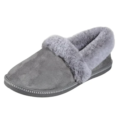 Afbeelding van Skechers COZY Campfire Pantoffels, Dames, Maat: 41, Charcoal Textiel