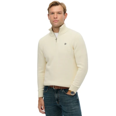 Afbeelding van Superdry Cotton Knit Henley Trui Heren Maat XXL